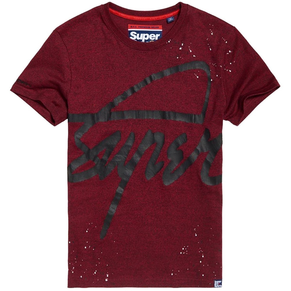 SuperDry Bright-Berry-Grit Crew Splatter T-Shirt M